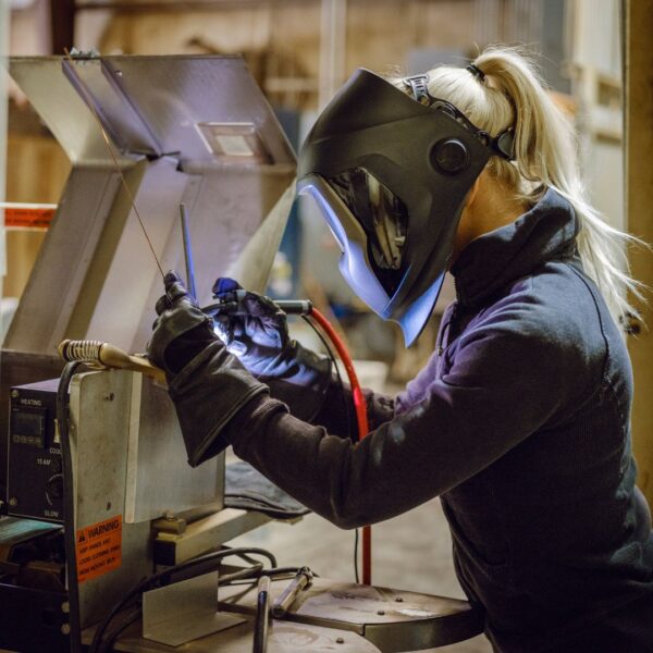 person welding