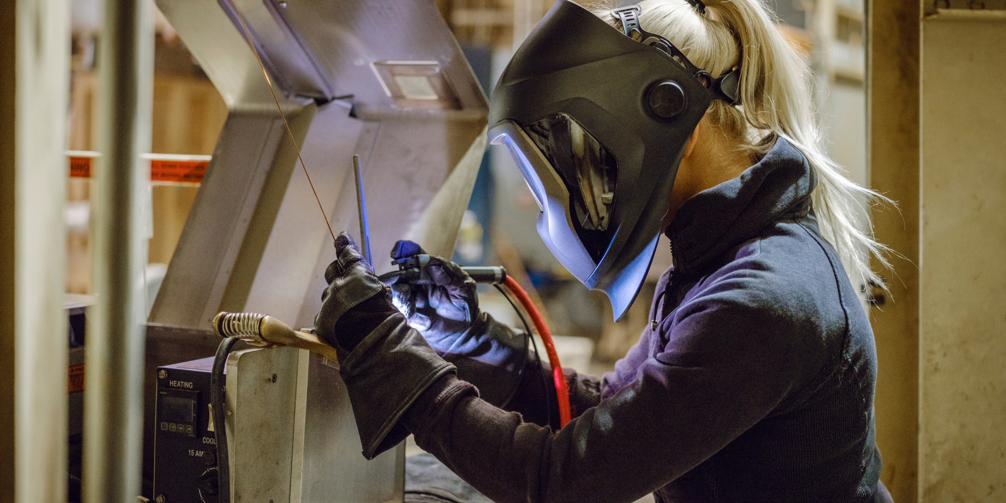 female welder
